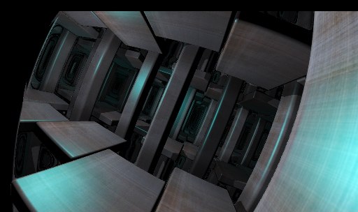 Shader visual: túnel de cristal